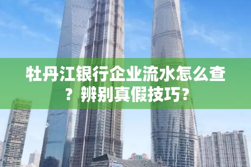 牡丹江银行企业流水怎么查？辨别真假技巧？
