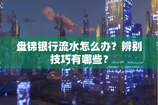 盘锦银行流水怎么办？辨别技巧有哪些？